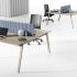 Bureau modulable open space individuel ou bench avec appui sur meuble, gamme Santis - France Bureau